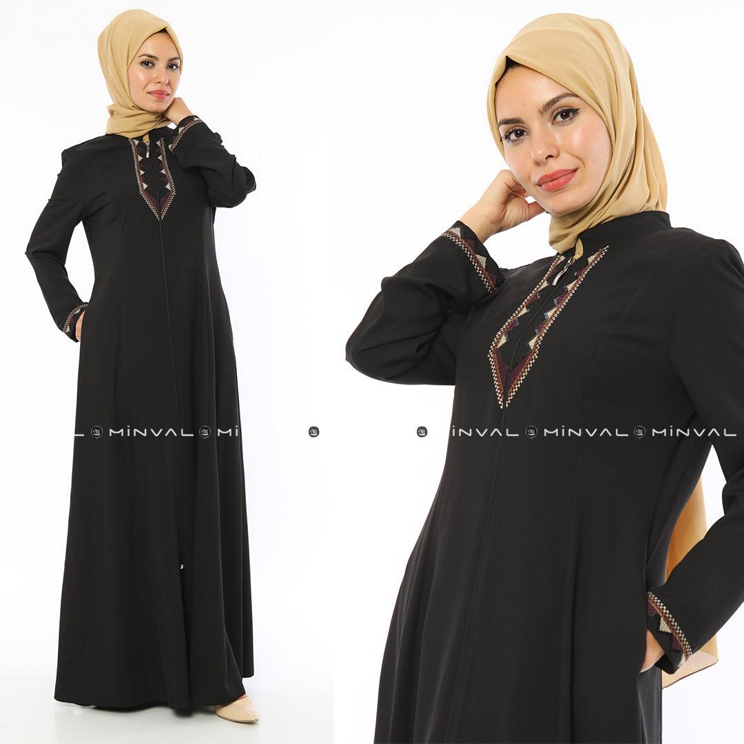 Baklava Desen Ferace Siyah | 20281