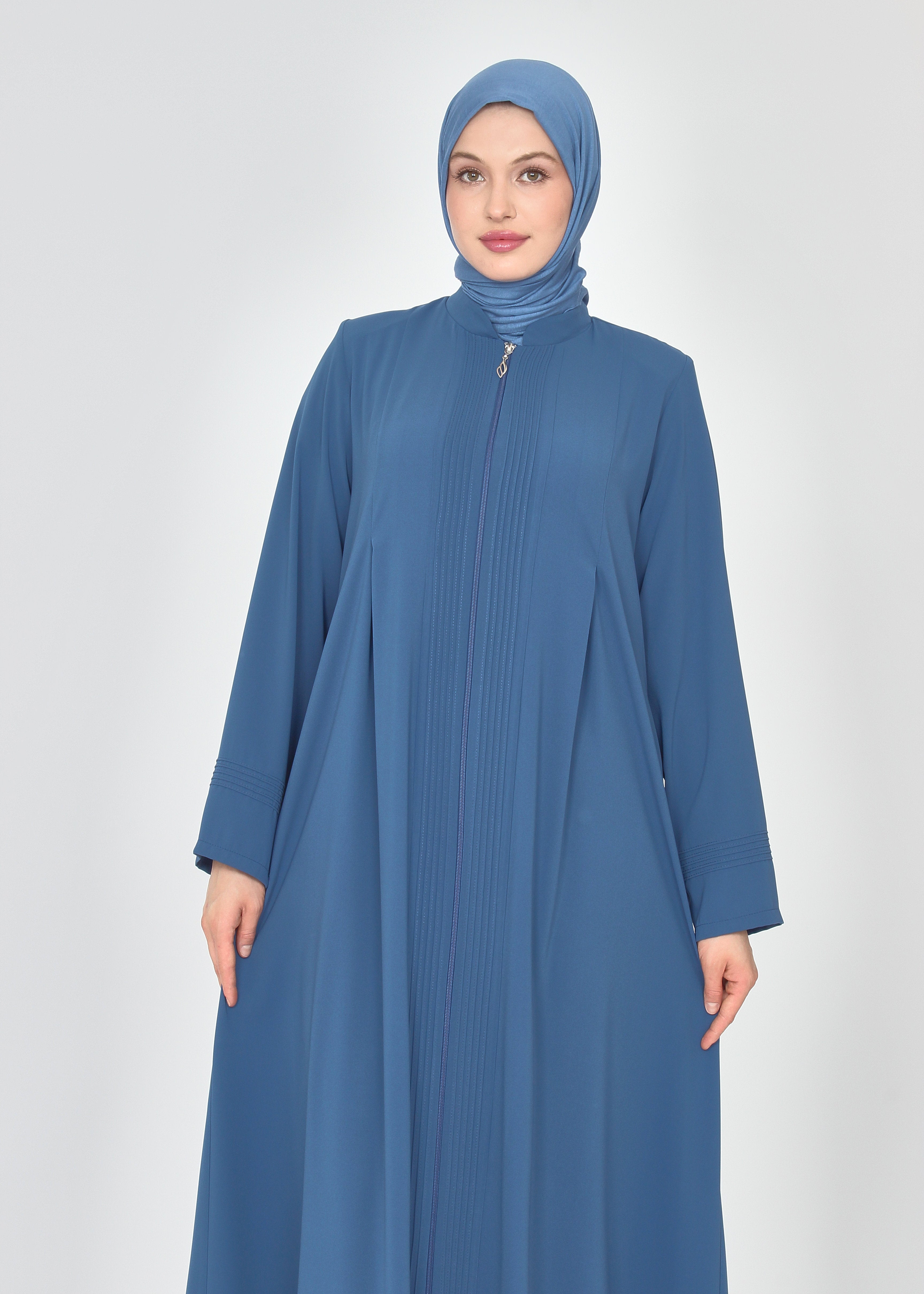 Sıra Biye Detaylı Ferace İndigo | 21126