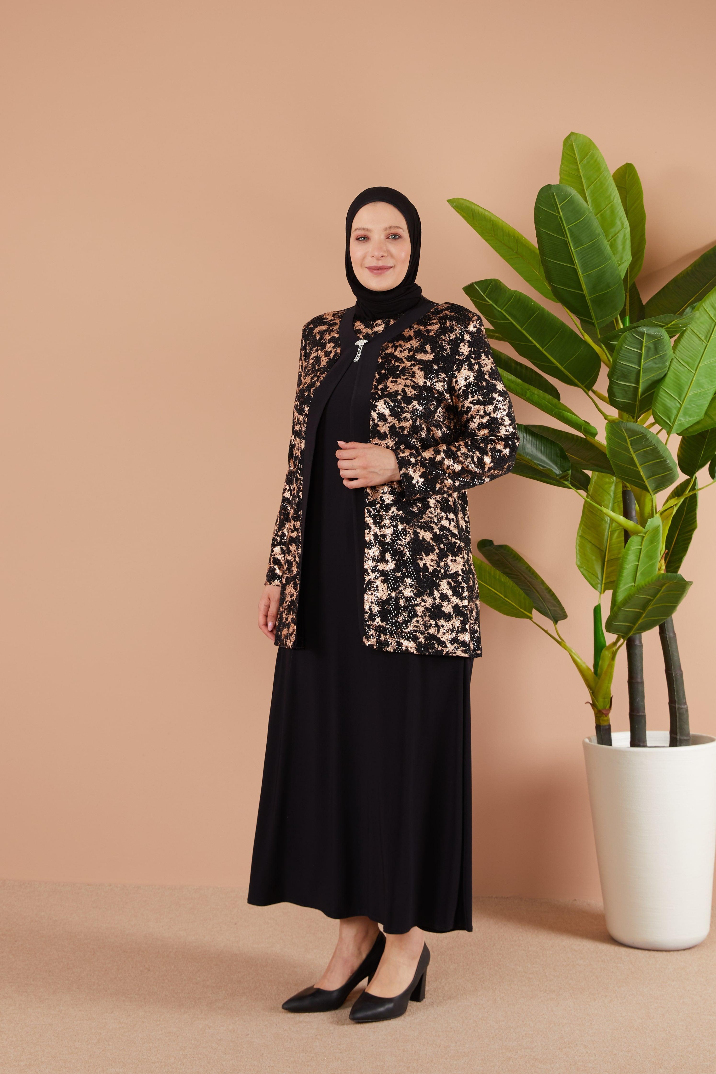 Broş Detaylı Ceketli Sendi Takım Bakır | 8014243